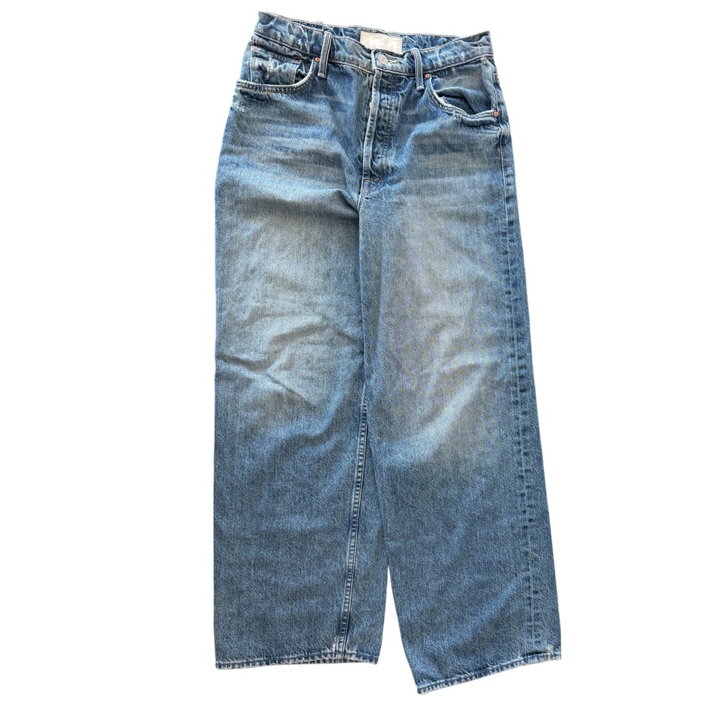MOTHER Wide Leg Distressed High Waisted Skinner Skimp Jeans Baggy Denim 27